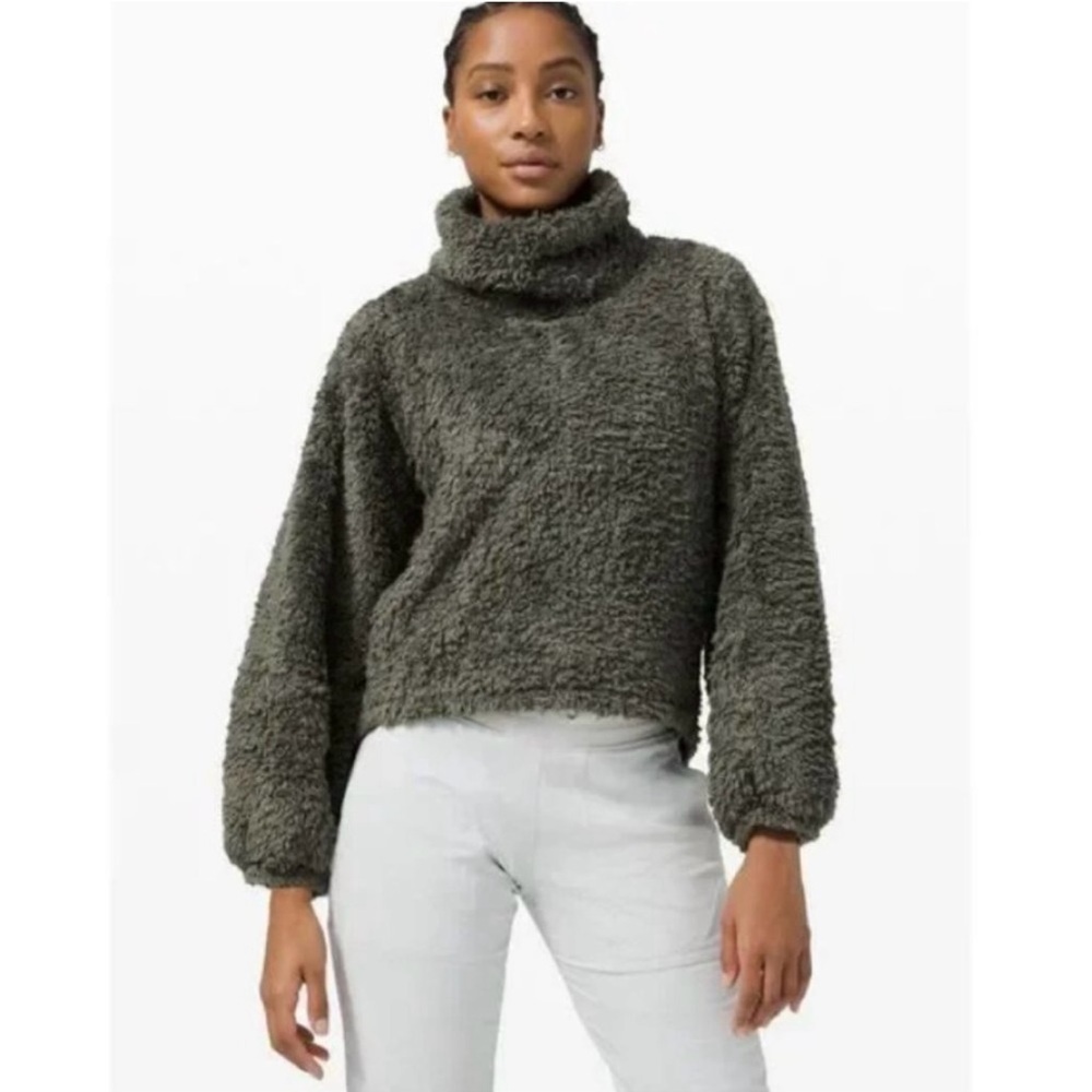 Lululemon Warm Restore Sherpa Pullover Green Size xl/xxl